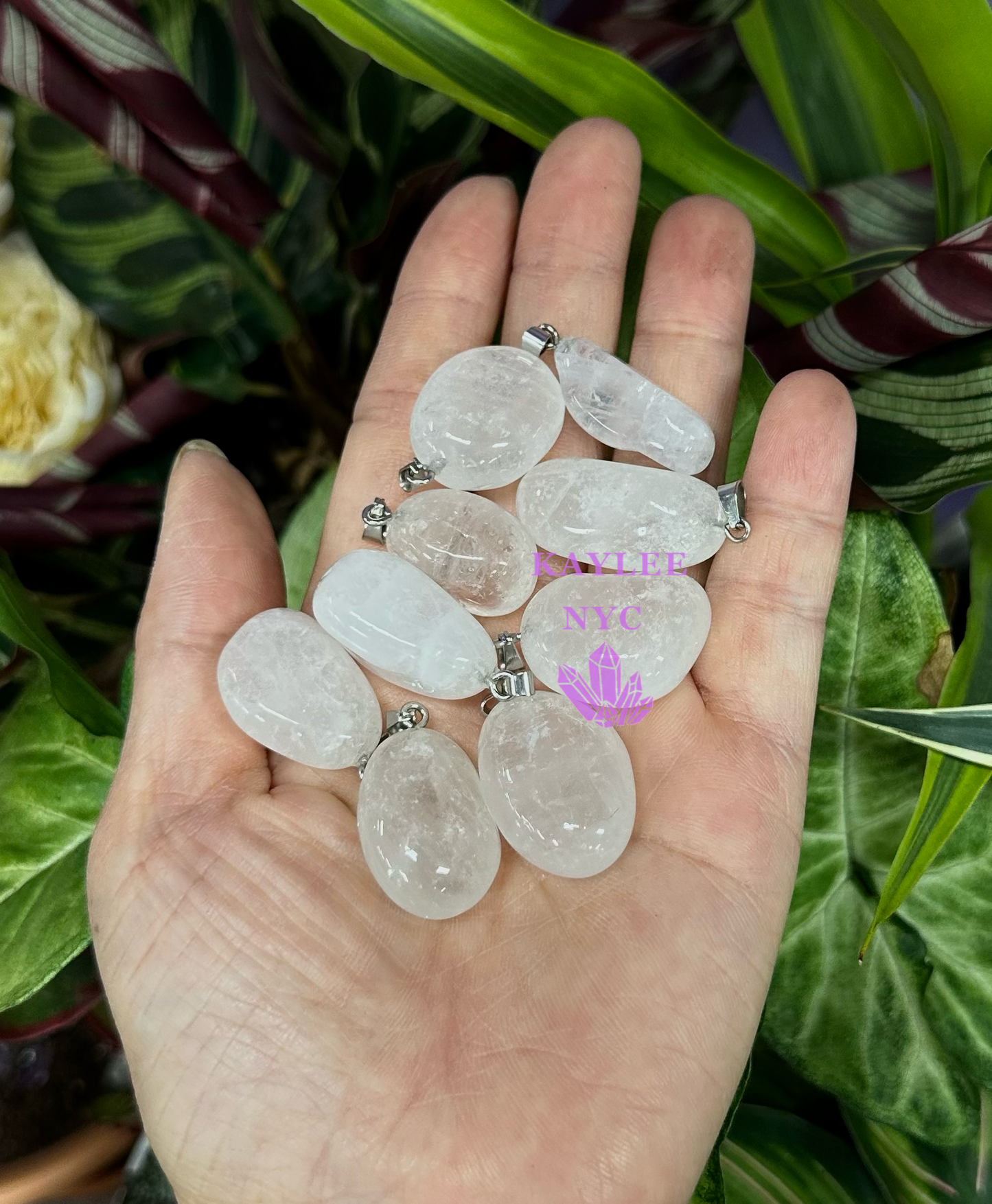 36 PCs Natural Clear Quartz Crystal Pendant