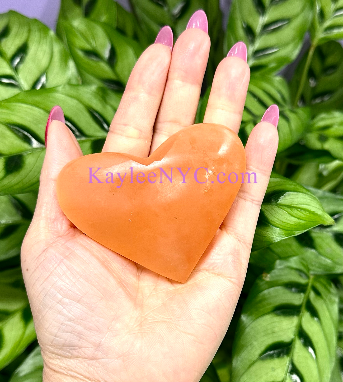 Wholesale Lot 12 pcs Natural Peach Selenite aka Satin Spar Heart Healing Energy