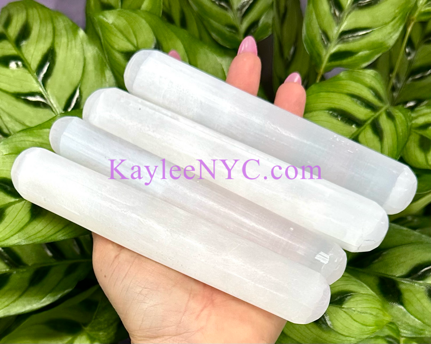 Wholesale Lot 12 pcs Natural Selenite aka Satin Spar Chakra Massage Wand Crystal Healing Energy