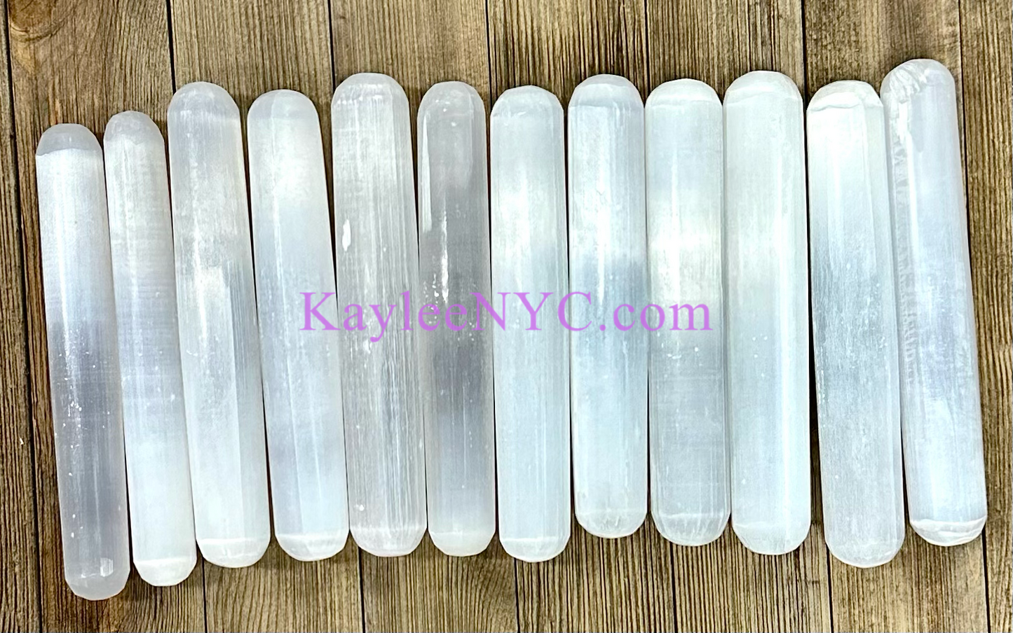 Wholesale Lot 12 pcs Natural Selenite aka Satin Spar Chakra Massage Wand Crystal Healing Energy