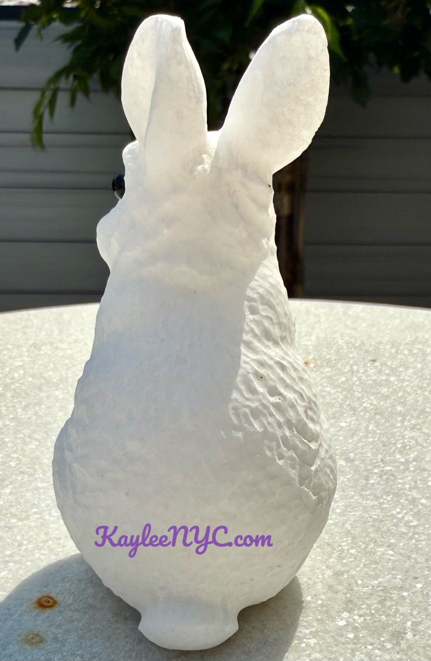 3 PCs Natural Snow Quartz Rabbit Bunny Crystals Healing Energy 11cm