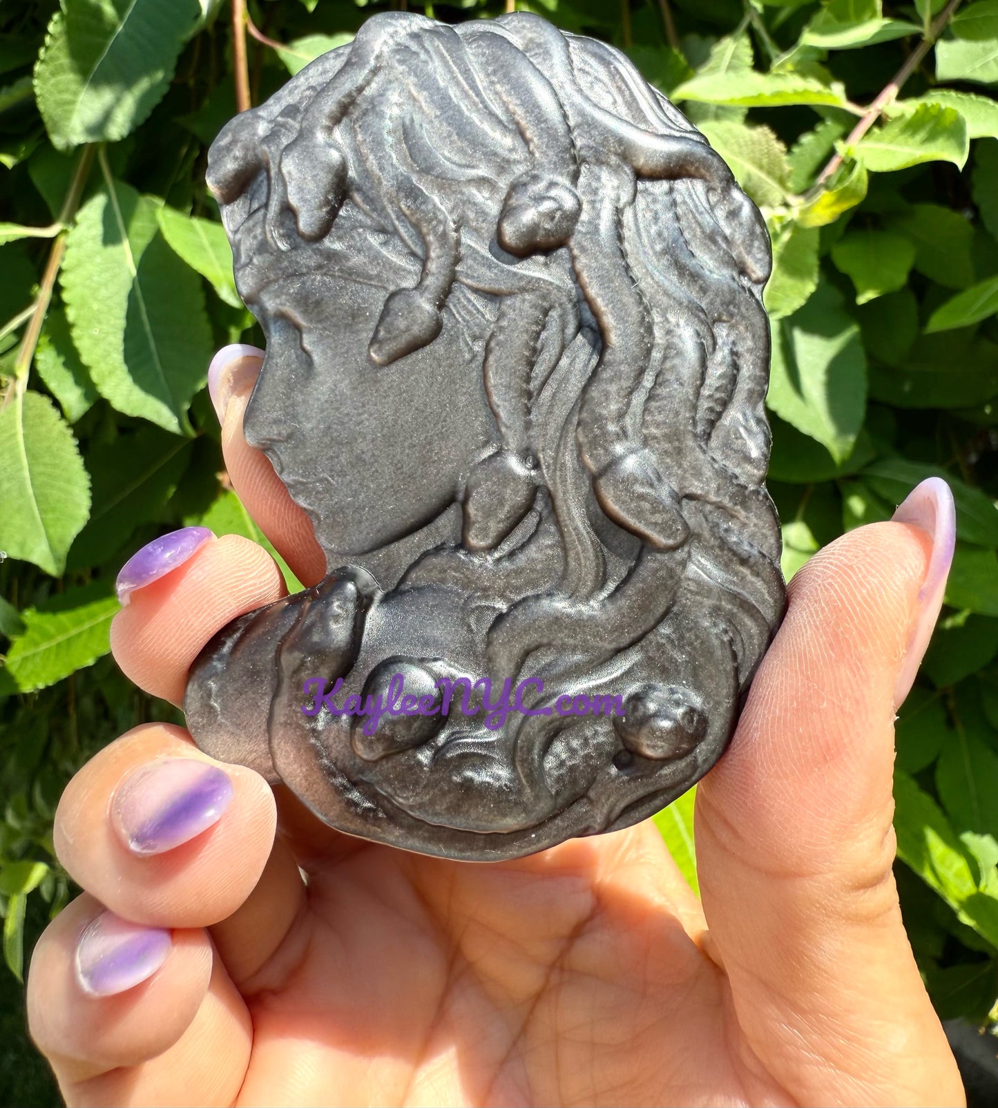 Wholesale Lot 4 pcs Natural Silver Sheen Obsidian Medusa 8cm Crystals Healing Energy