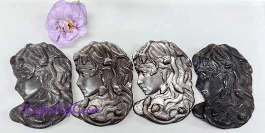 Wholesale Lot 4 pcs Natural Silver Sheen Obsidian Medusa 8cm Crystals Healing Energy