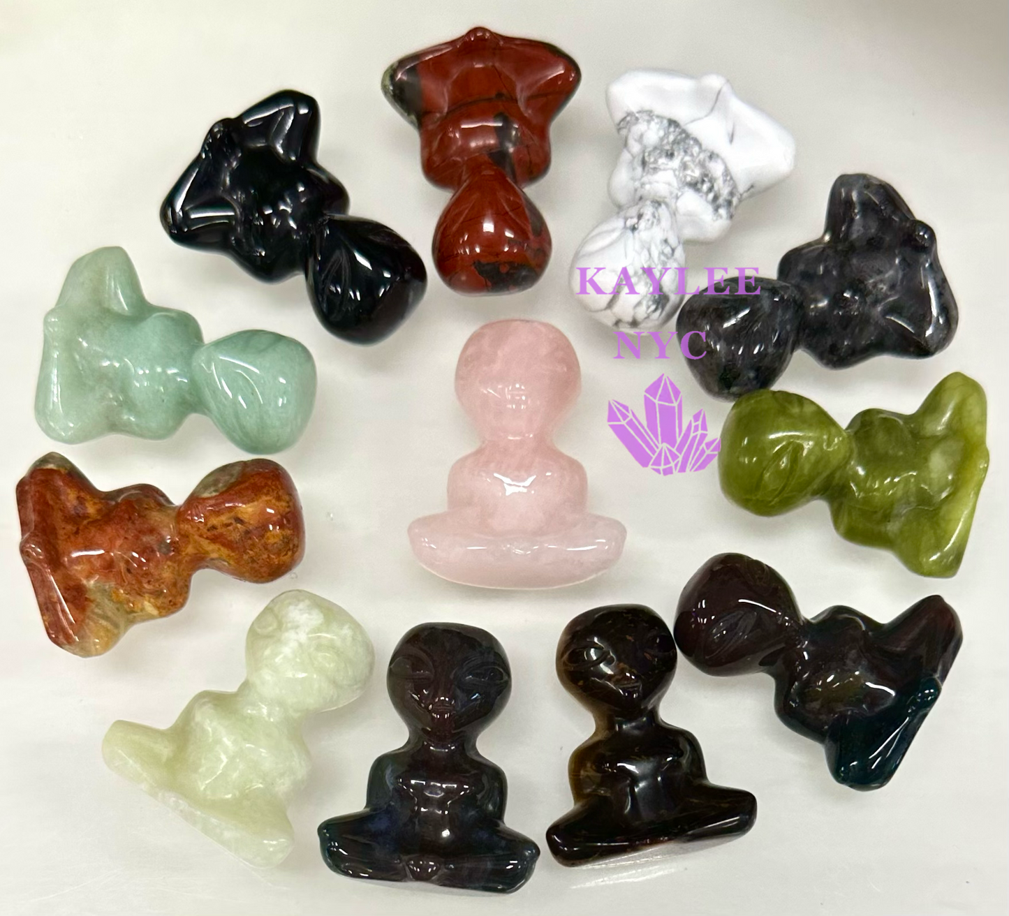 12 PCs 1.5” Natural Crystal Alien