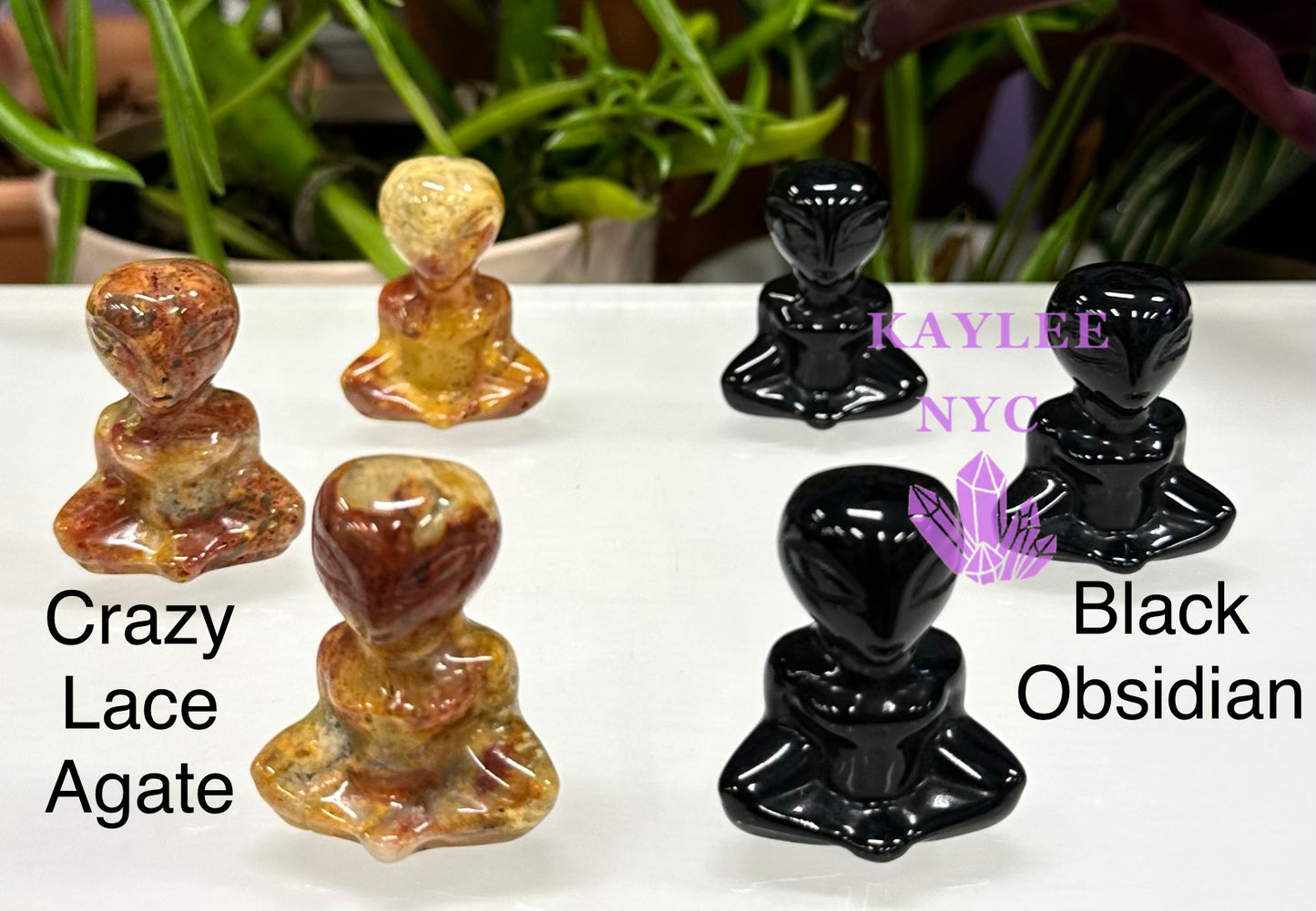 12 PCs 1.5” Natural Crystal Alien