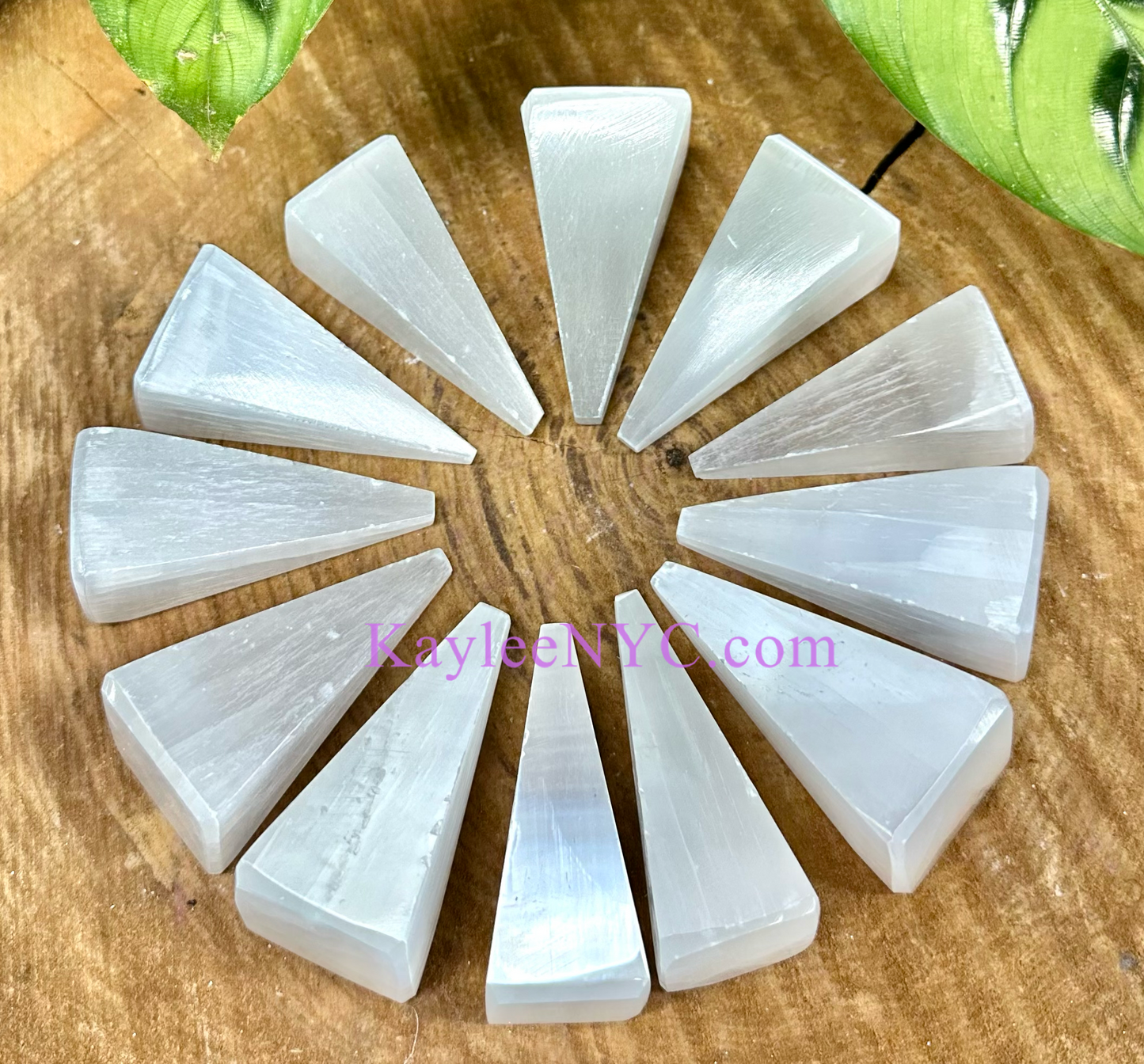 12 Natural Selenite aka Satin Spar Tower