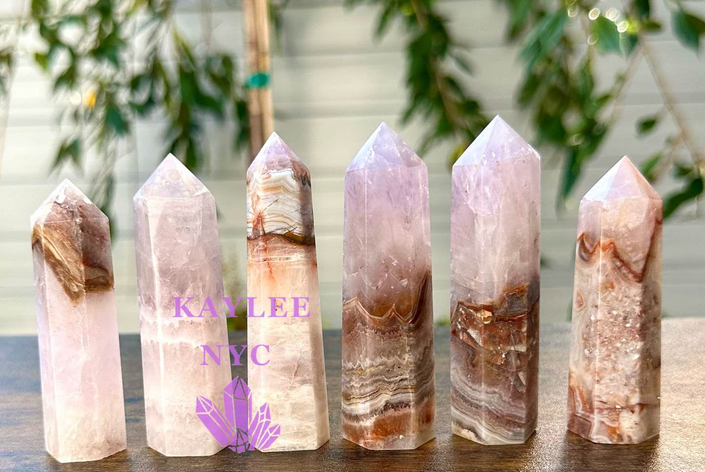 1 lb Natural Amethyst Lace Agate Obelisk Tower