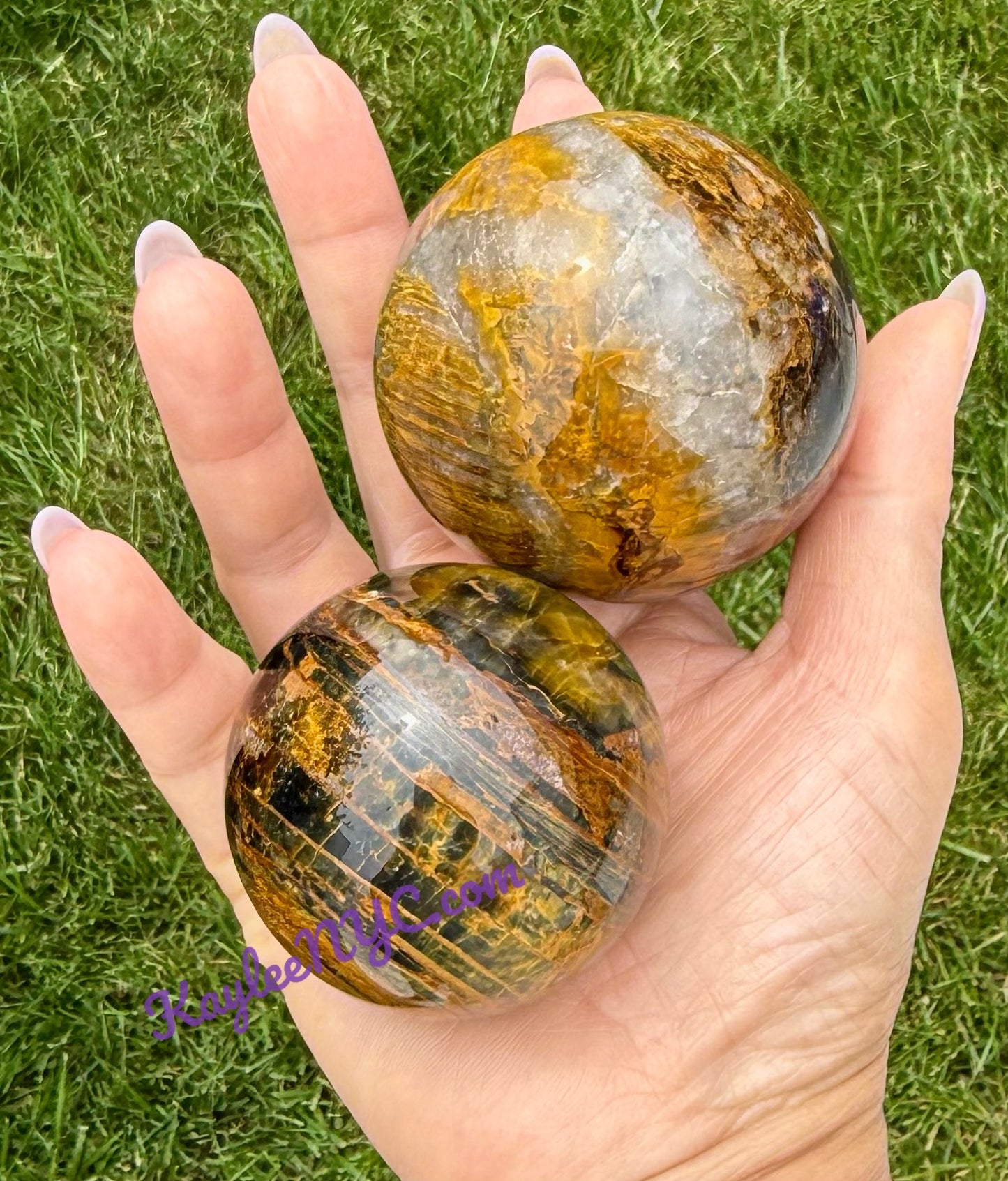 6 PCs Natural Pietersite Sphere Healing Energy