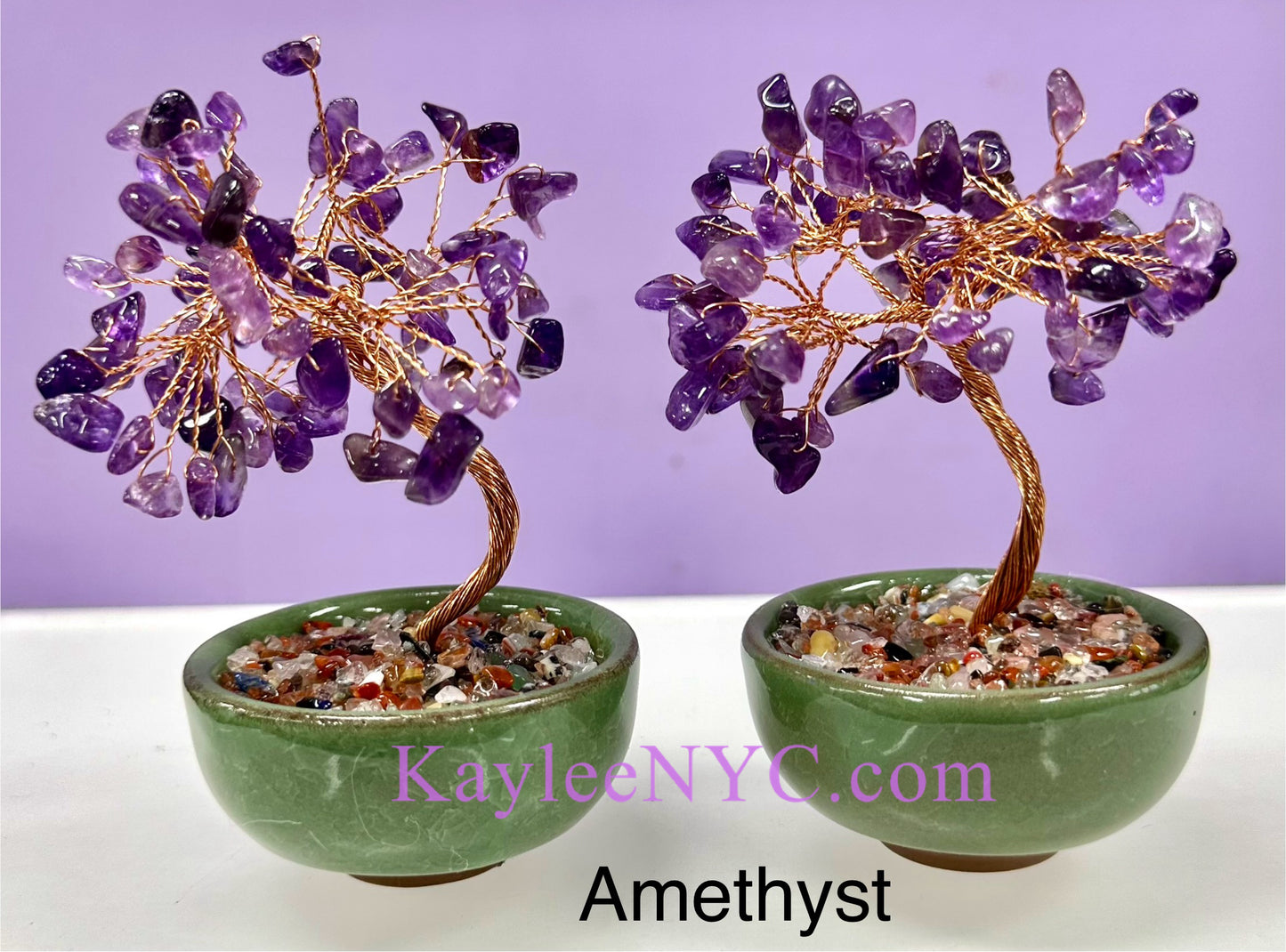 Wholesale Lot 10 Pcs Natural Crystals Bonsai Tree with Bowl Base