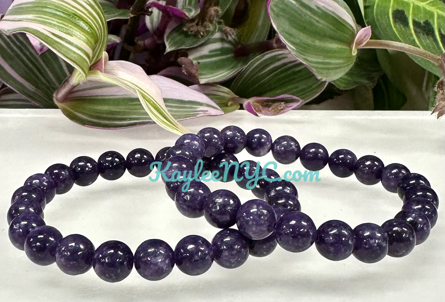 Wholesale Lot 6 Pcs Lepidolite 8mm 7.5” Crystal Healing Stretch Bracelet