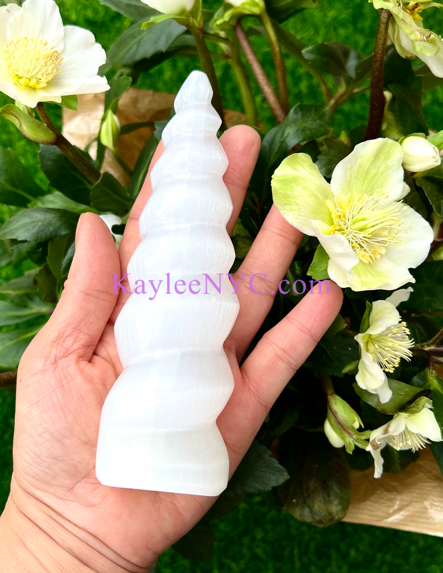 Wholesale Lot 6 pcs Natural Selenite aka Satin Spar Spiral Crystal Healing Energy ~15cm