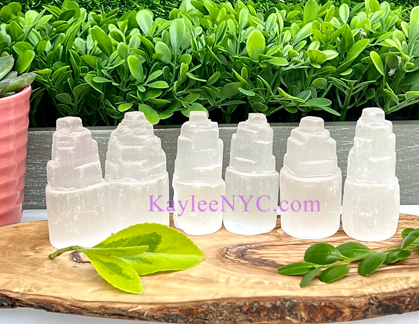 Wholesale Lot 12 pcs 6cm Natural Selenite aka Satin Spar Cylinder Crystal Healing Energy