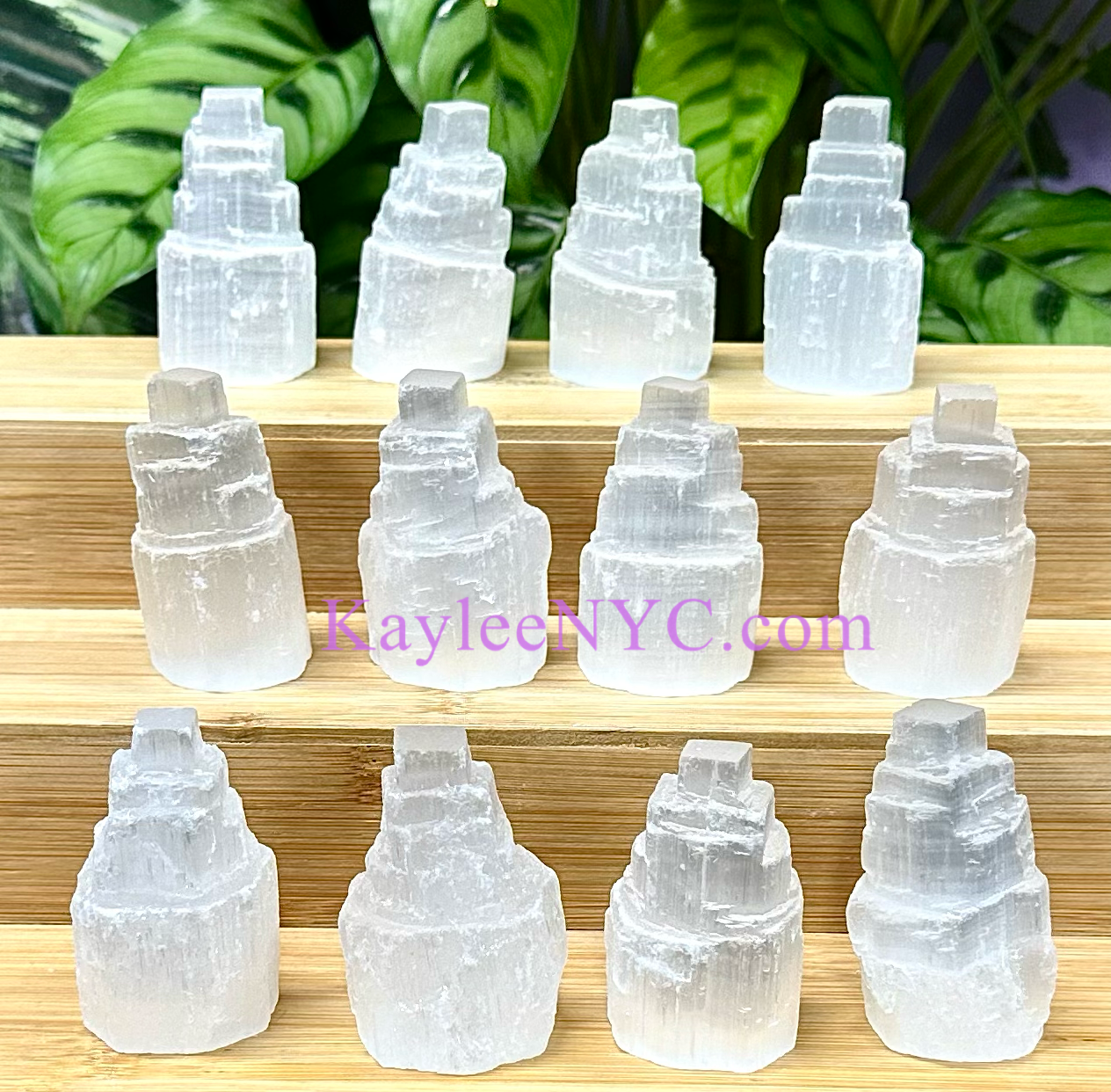 Wholesale Lot 12 pcs 6cm Natural Selenite aka Satin Spar Cylinder Crystal Healing Energy