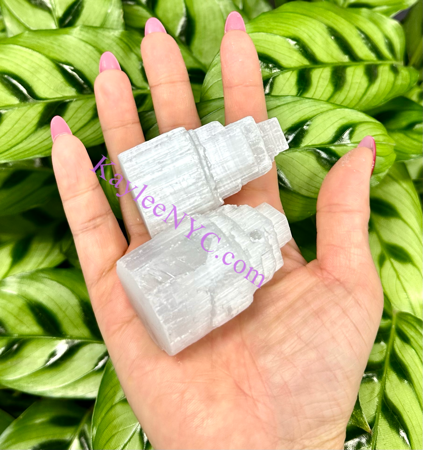 Wholesale Lot 12 pcs 6cm Natural Selenite aka Satin Spar Cylinder Crystal Healing Energy