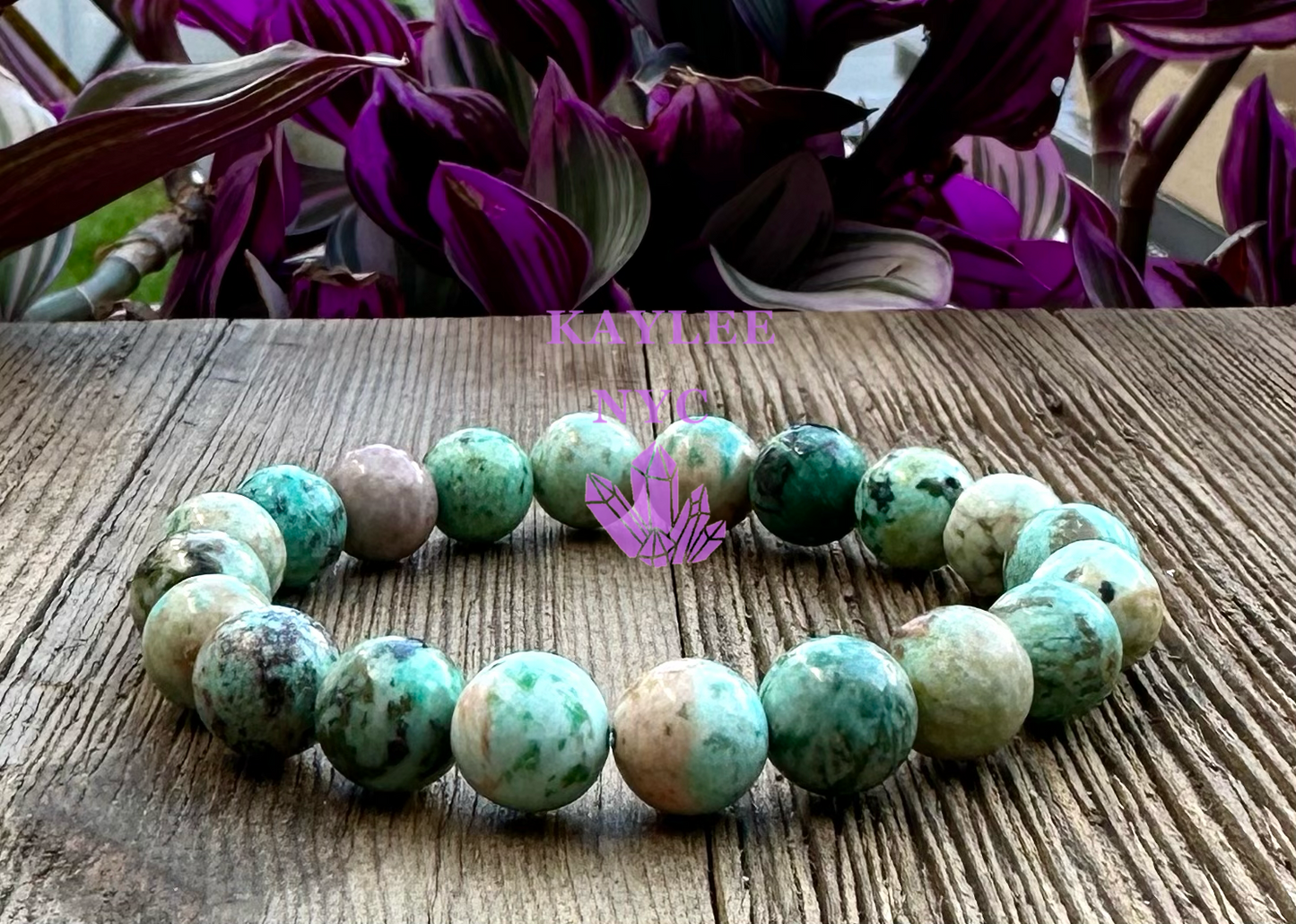 6 Pcs Natural Turquoise 10mm 8” Crystal Healing Stretch Bracelet