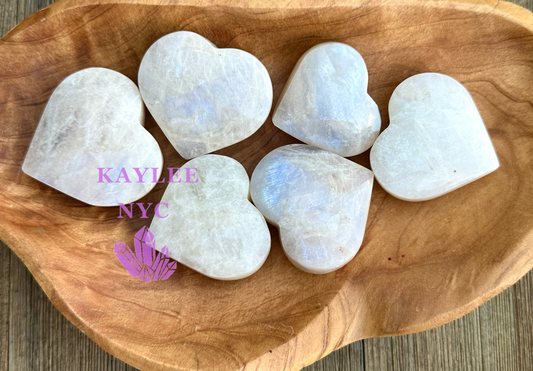 1 lb Natural Moonstone Heart Crystal Healing Energy