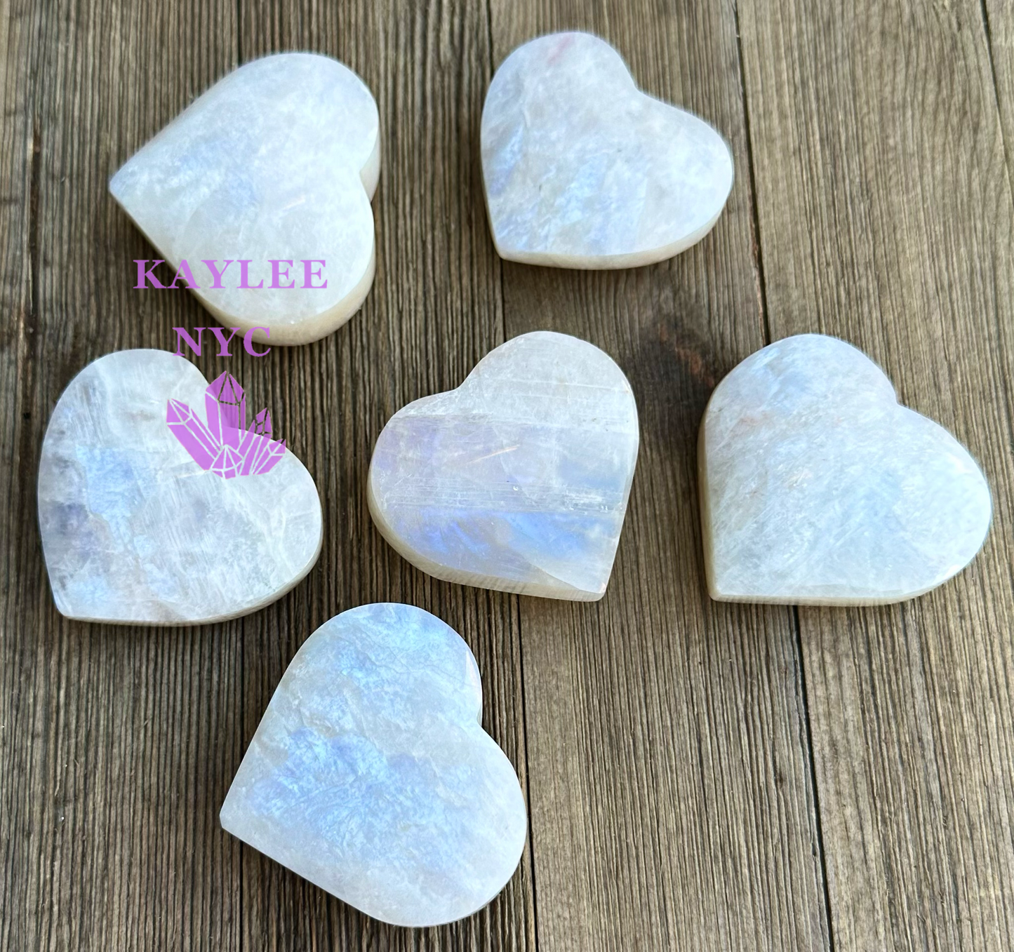 1 lb Natural Moonstone Heart Crystal Healing Energy