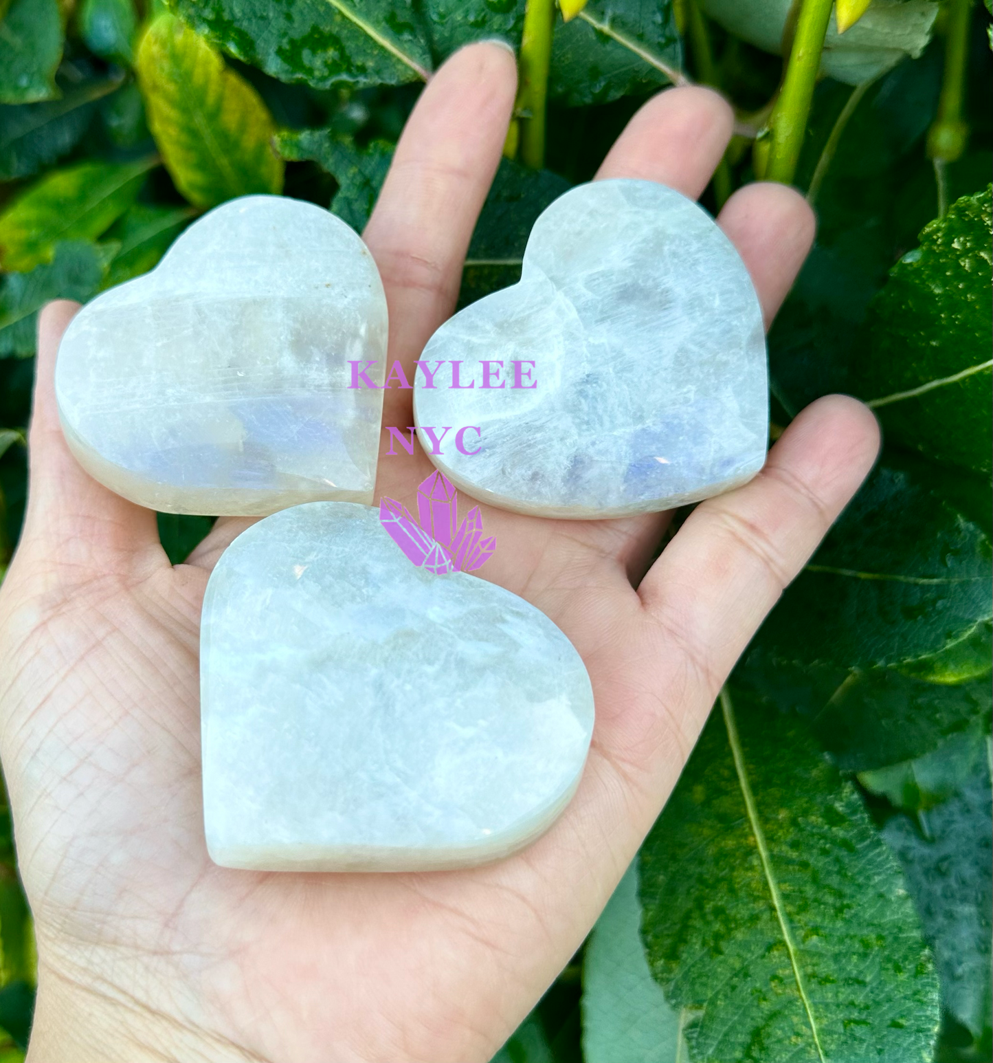 1 lb Natural Moonstone Heart Crystal Healing Energy