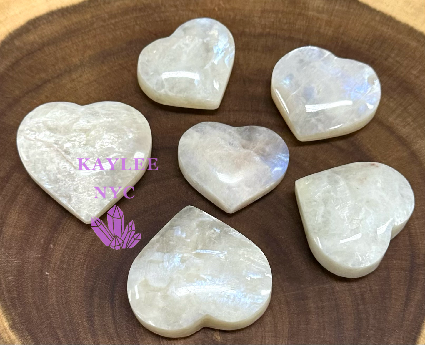 1 lb Natural Moonstone Heart Crystal Healing Energy