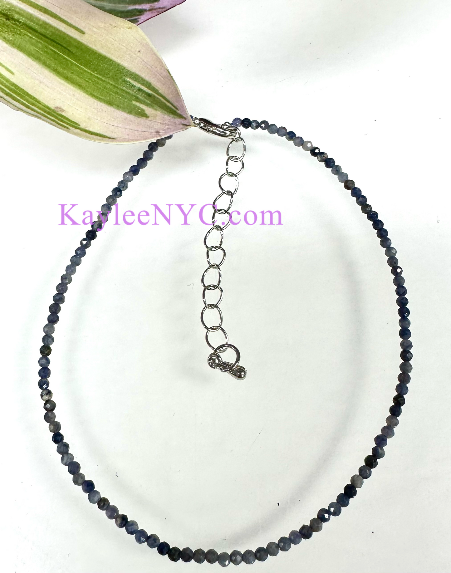 6 PCs 2mm Natural Sapphire Anklets Crystal Healing Energy