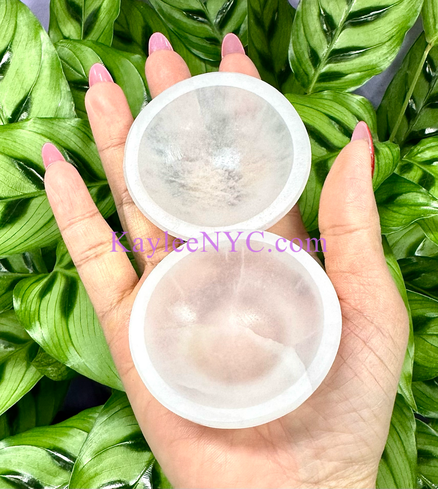 12 PCs large Natural Selenite aka Satin Spar Bowl ~6cm