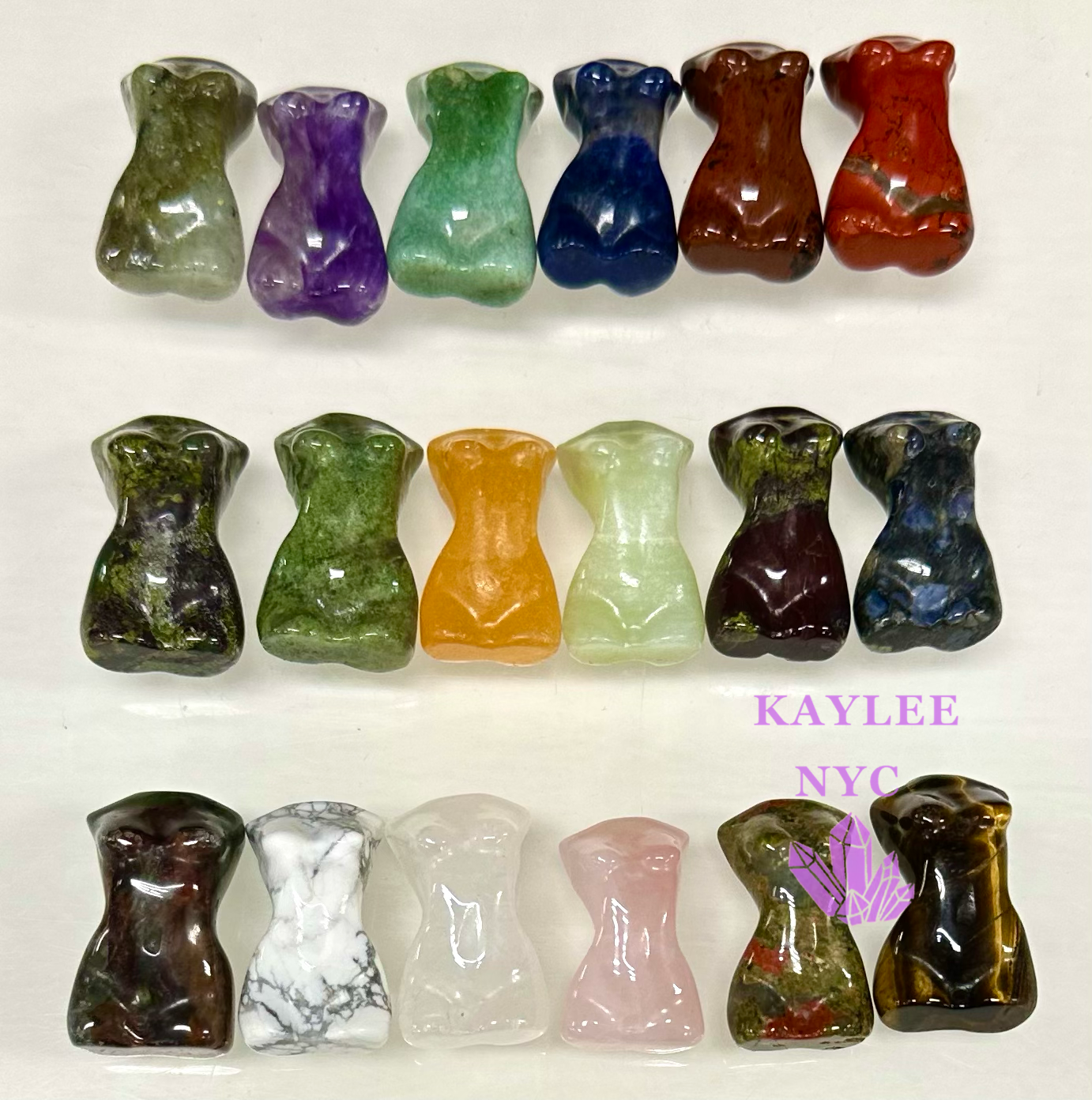 17 PCs 1.2” Natural Crystal Goddess