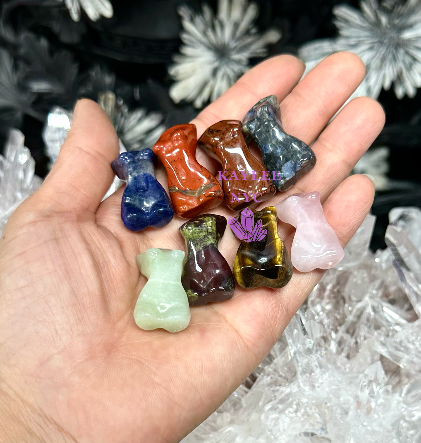 17 PCs 1.2” Natural Crystal Goddess