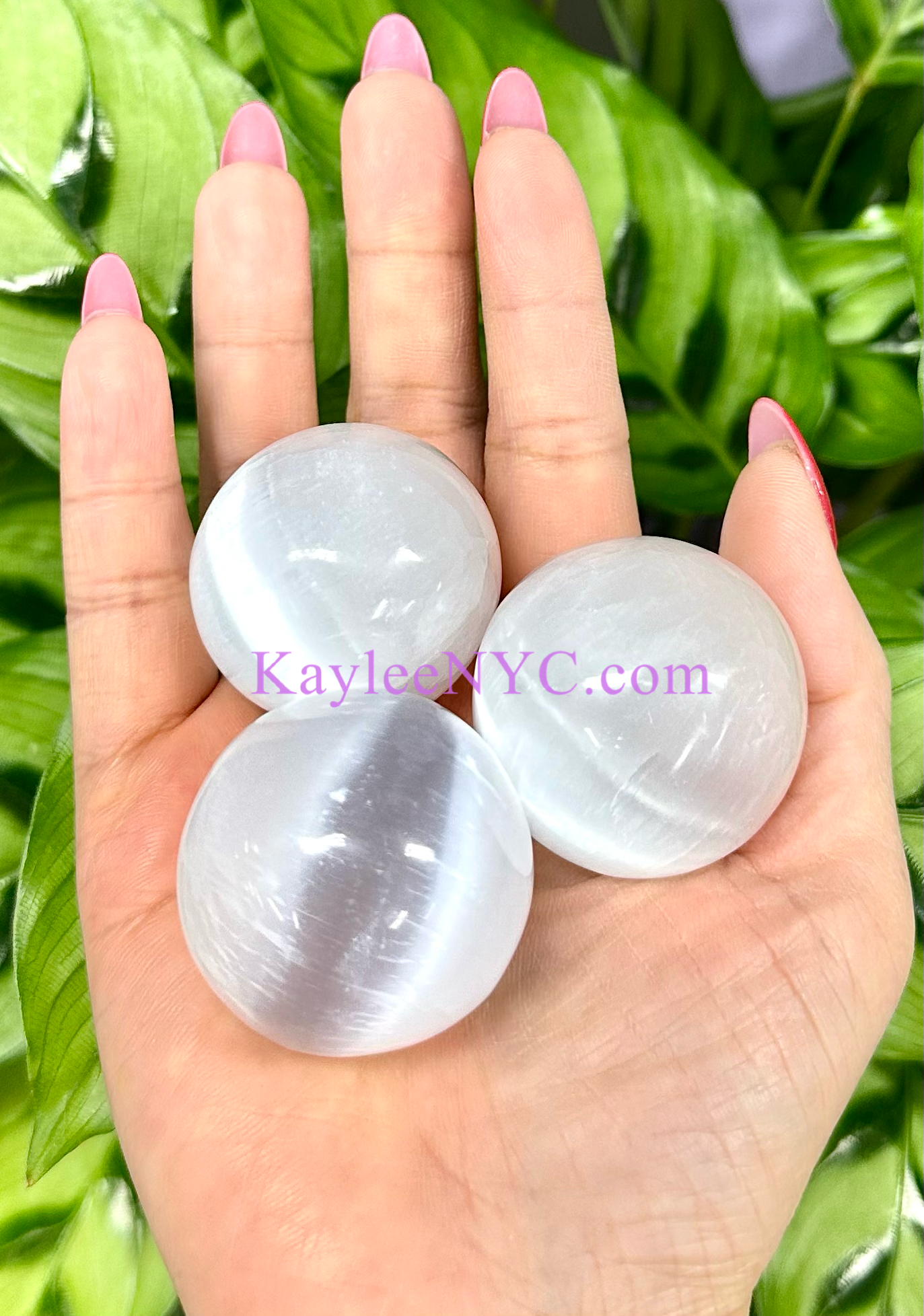 12 pcs Natural Selenite Aka Satin Spar Crystal Sphere ~4cm