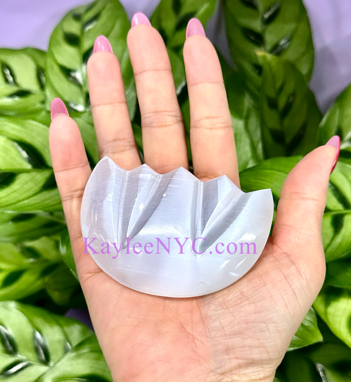 12 PCs large Natural Selenite aka Satin Spar Moon ~8cm