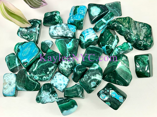 2 lbs Natural Chrysocolla Malachite Tumble Crystals healing energy