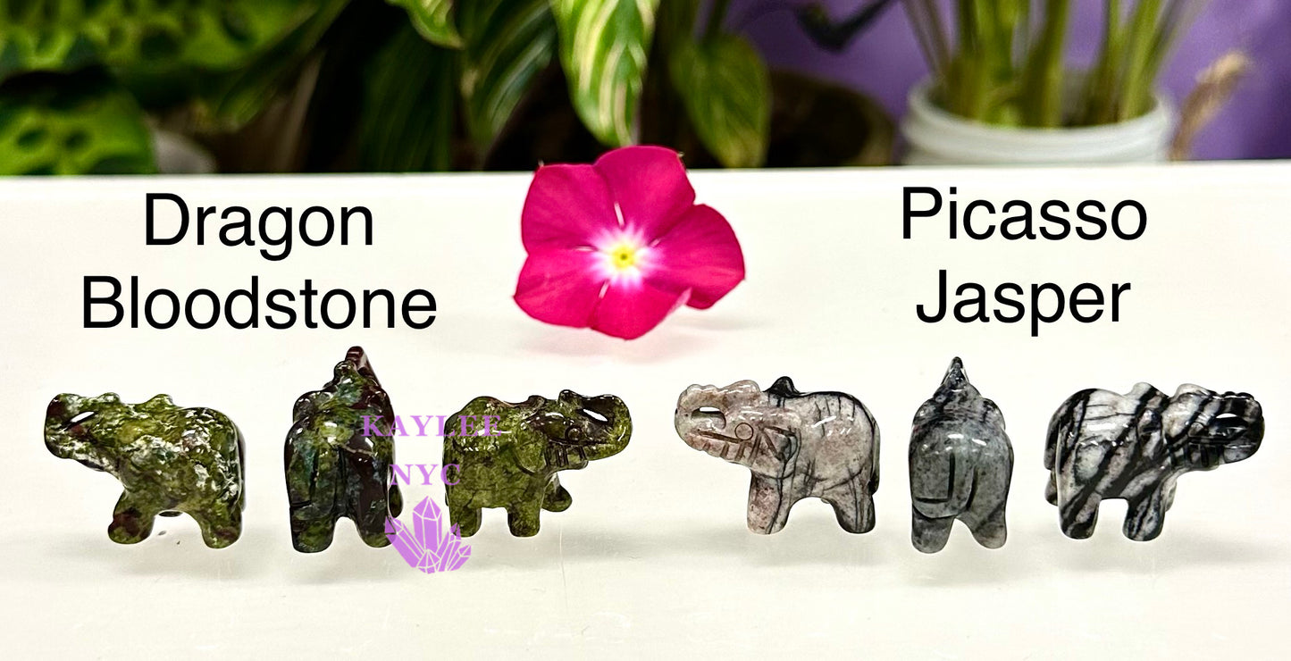 18 PCs 1” Mix Crystal Elephant