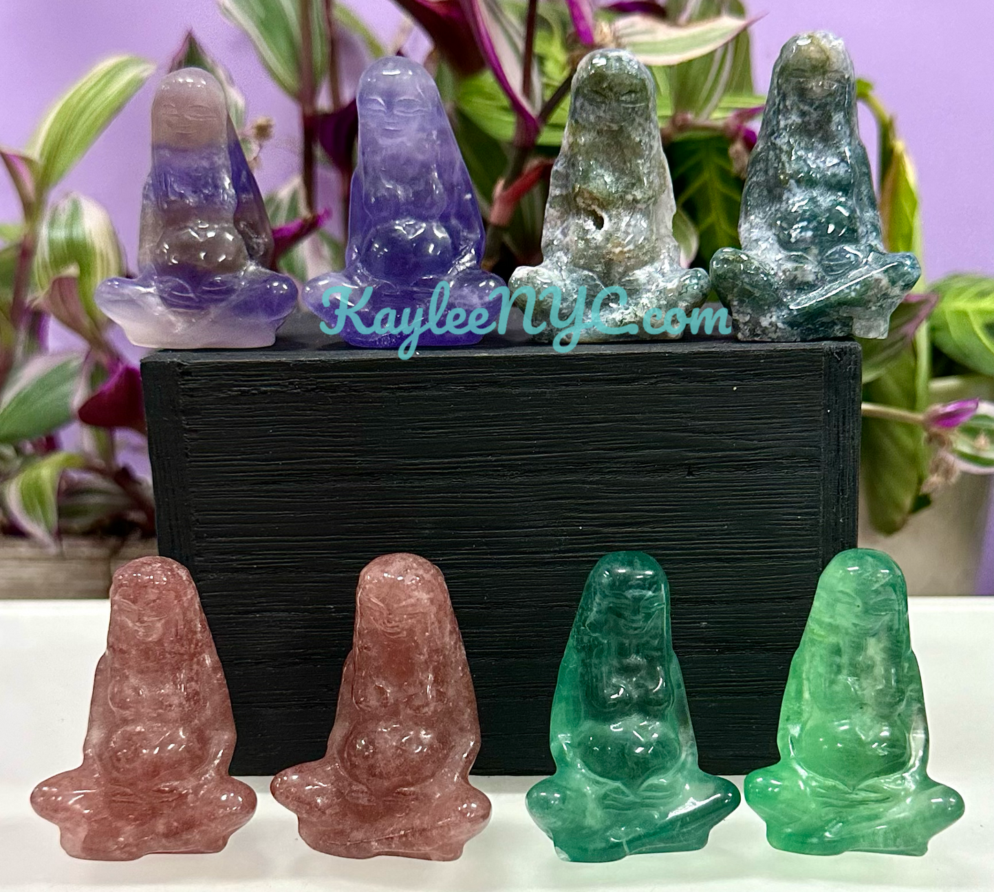 8 PCs 2” Natural Mix Crystals Gaia Goddess Healing Energy