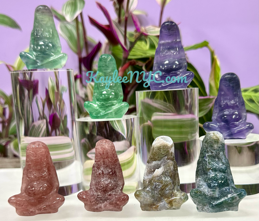 8 PCs 2” Natural Mix Crystals Gaia Goddess Healing Energy