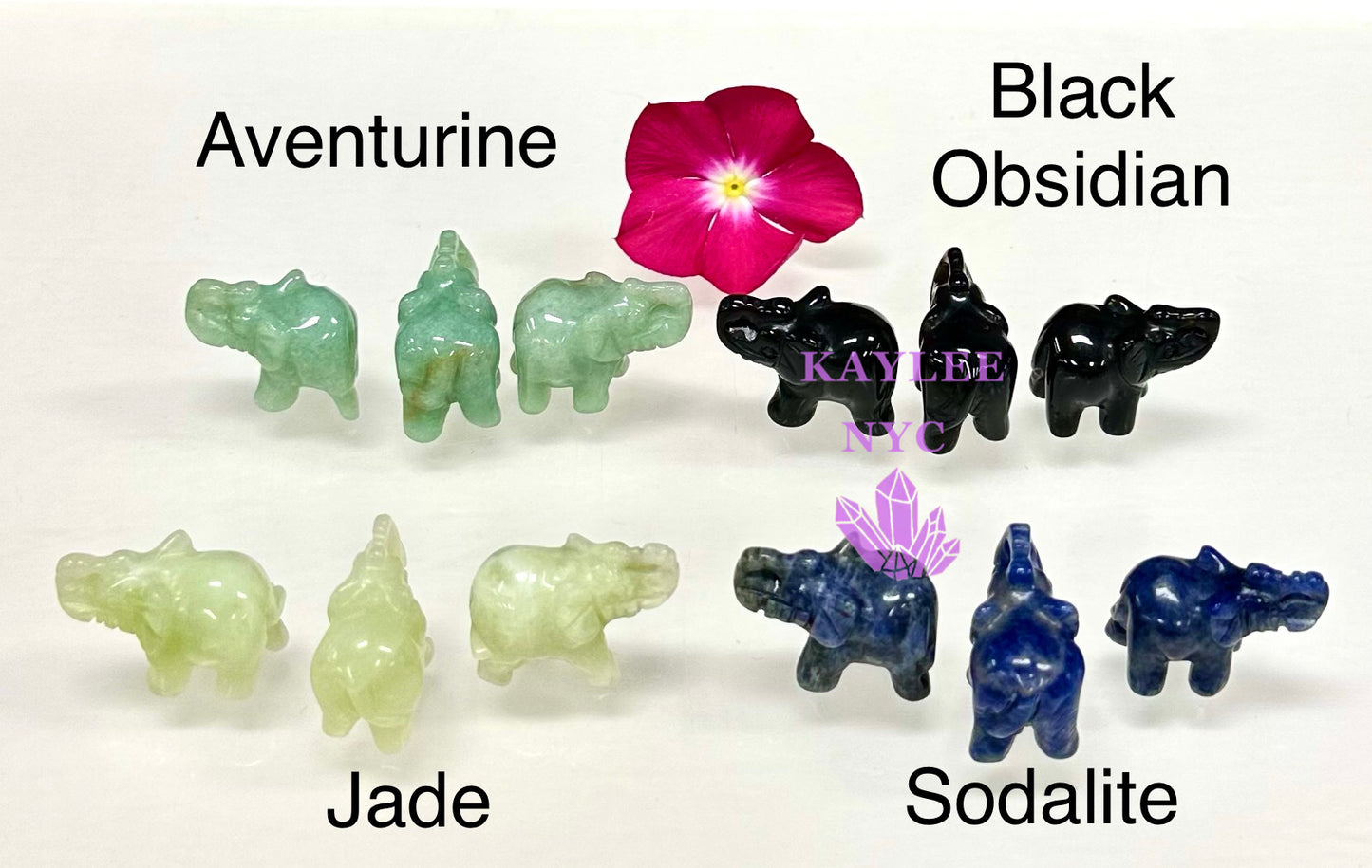 18 PCs 1” Mix Crystal Elephant