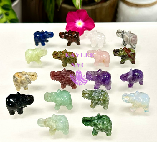 18 PCs 1” Mix Crystal Elephant