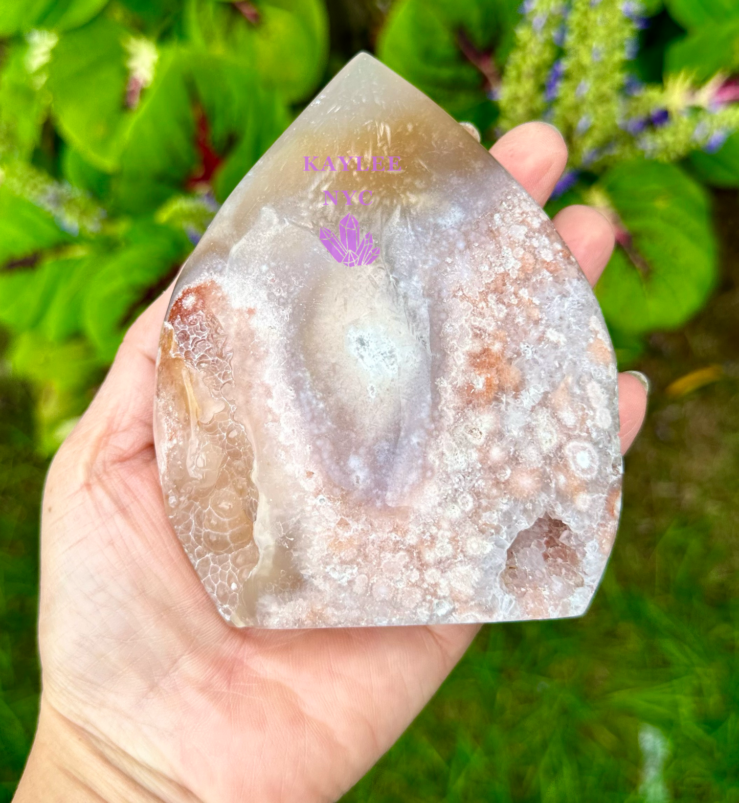 5-7 PCs Natural Pink Amethyst w Flower Agate Freeform