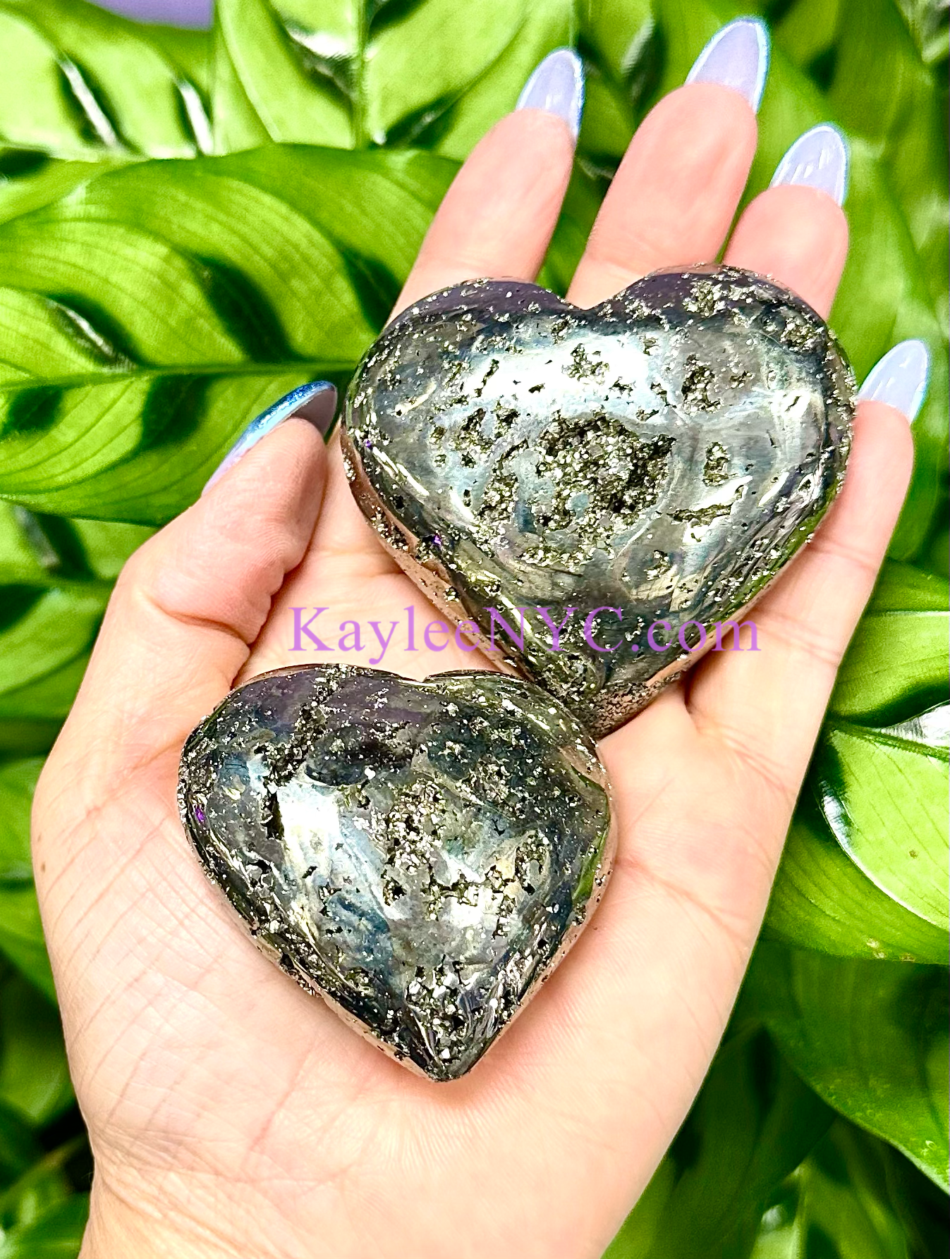 Wholesale Lot 6 pcs Natural Pyrite Heart crystal Healing Energy