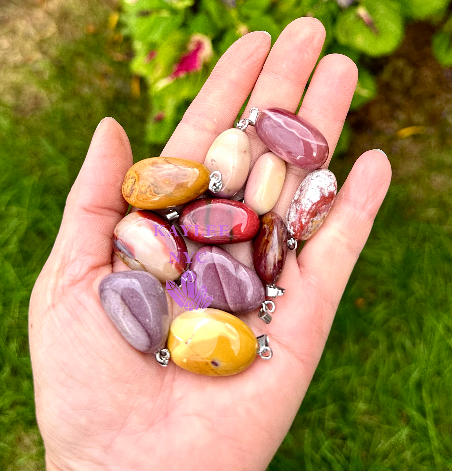 36 PCs Natural Mookaite Jasper Crystal Pendant