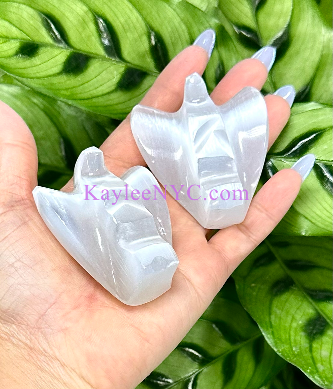 12 PCs large Natural Selenite aka Satin Spar Angel ~6cm