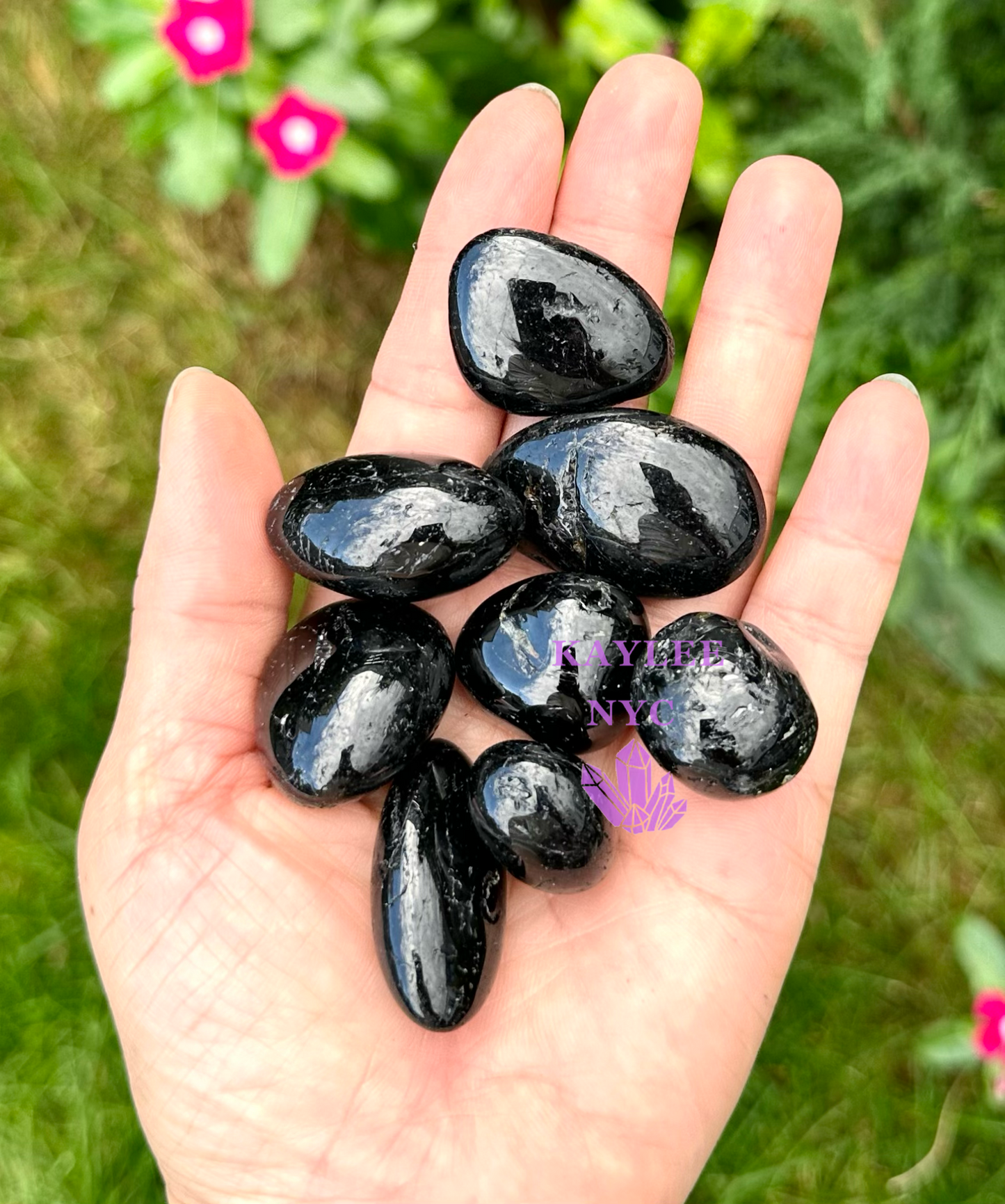 2 lbs Natural Black Tourmaline Tumble