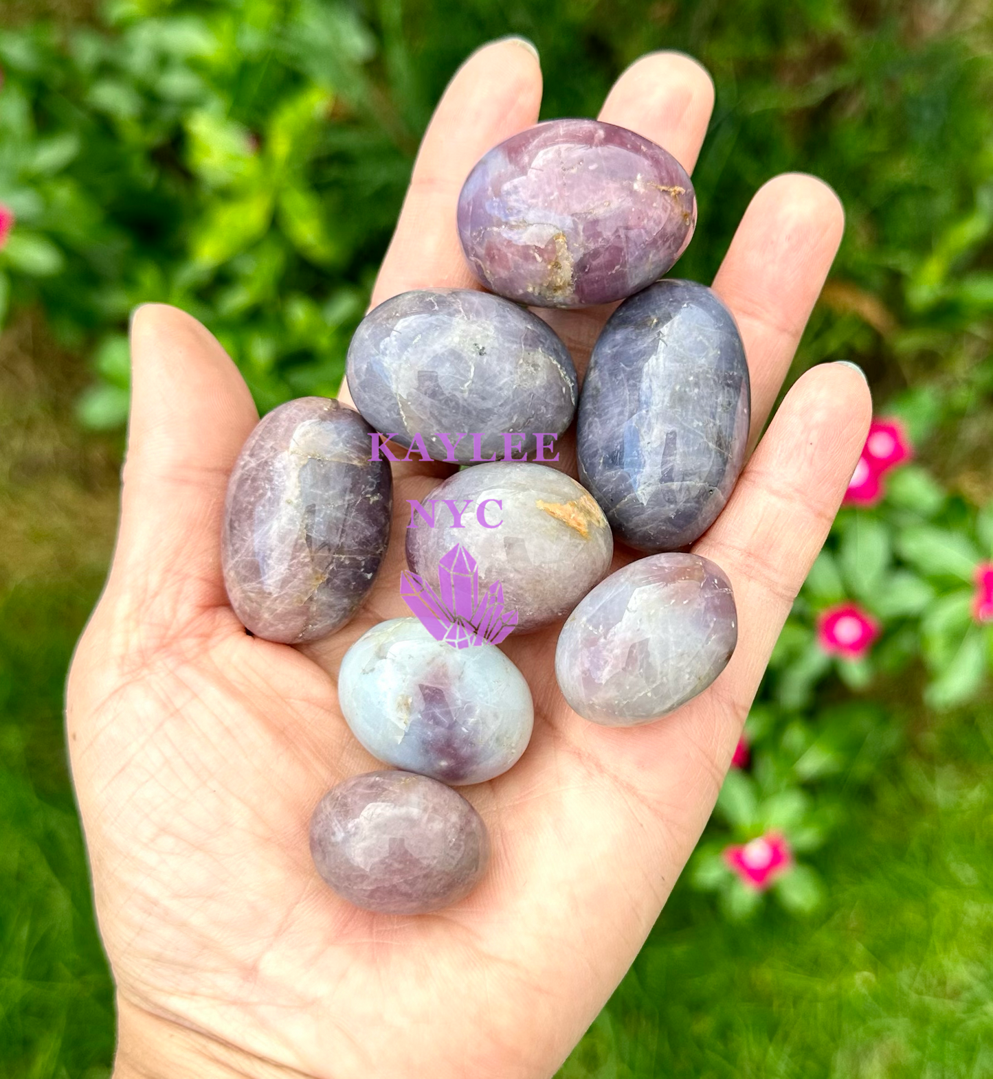 2 lbs Natural Purple Rose Quartz Tumble