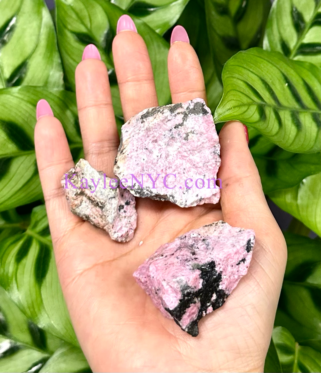 2 lb Natural Peruvian Pink Rhodonite Raw Crystal