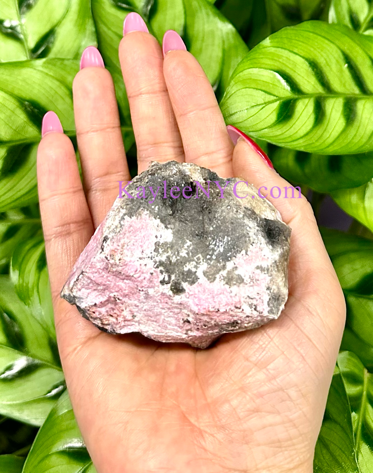 2 lb Natural Peruvian Pink Rhodonite Raw Crystal