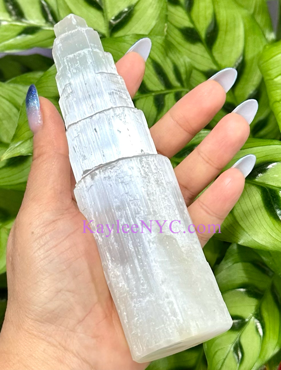 Wholesale Lot 6 pcs Natural Selenite aka Satin Spar Cylinder Crystal Healing Energy ~15cm