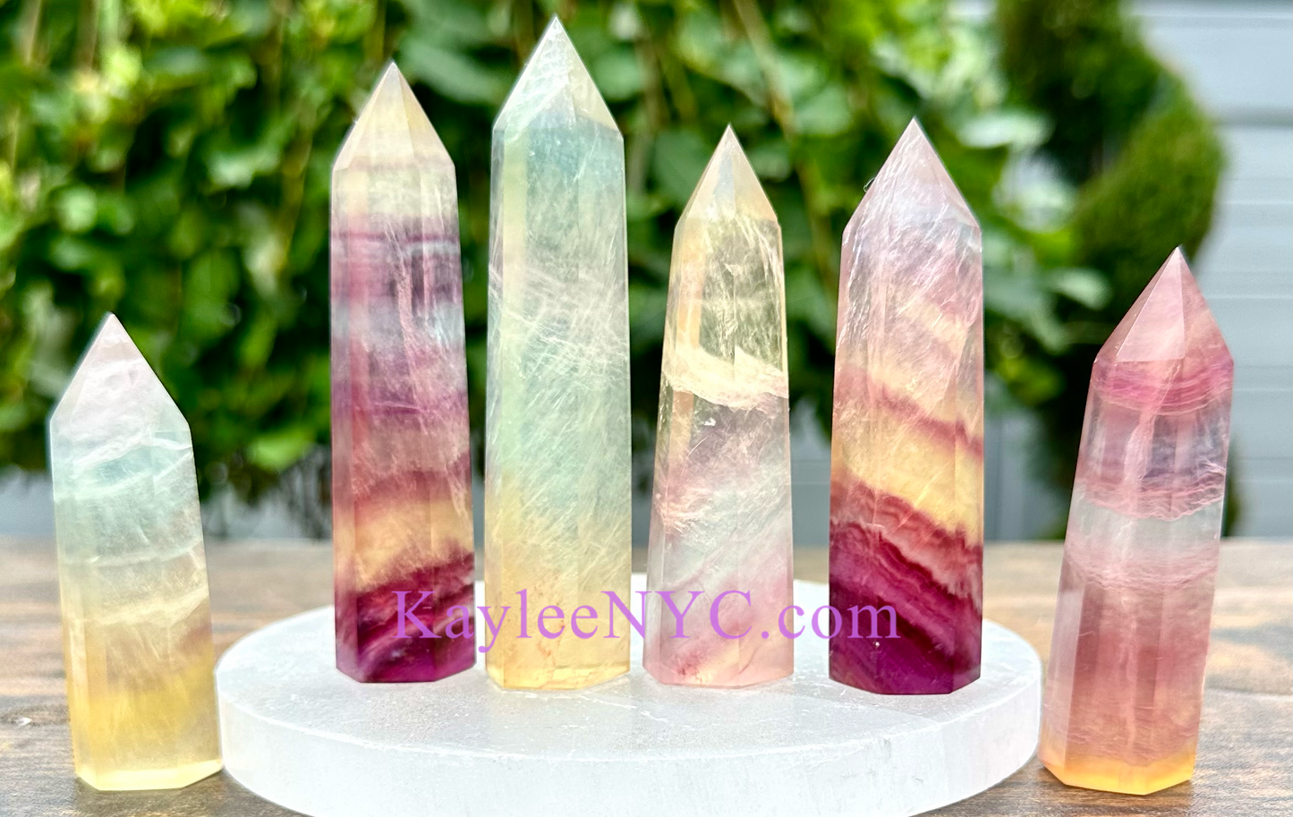 Wholesale Lot 1 Lb Natural Candy Fluorite Obelisk Point Crystal Energy