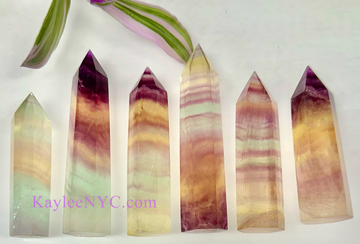 Wholesale Lot 1 Lb Natural Candy Fluorite Obelisk Point Crystal Energy