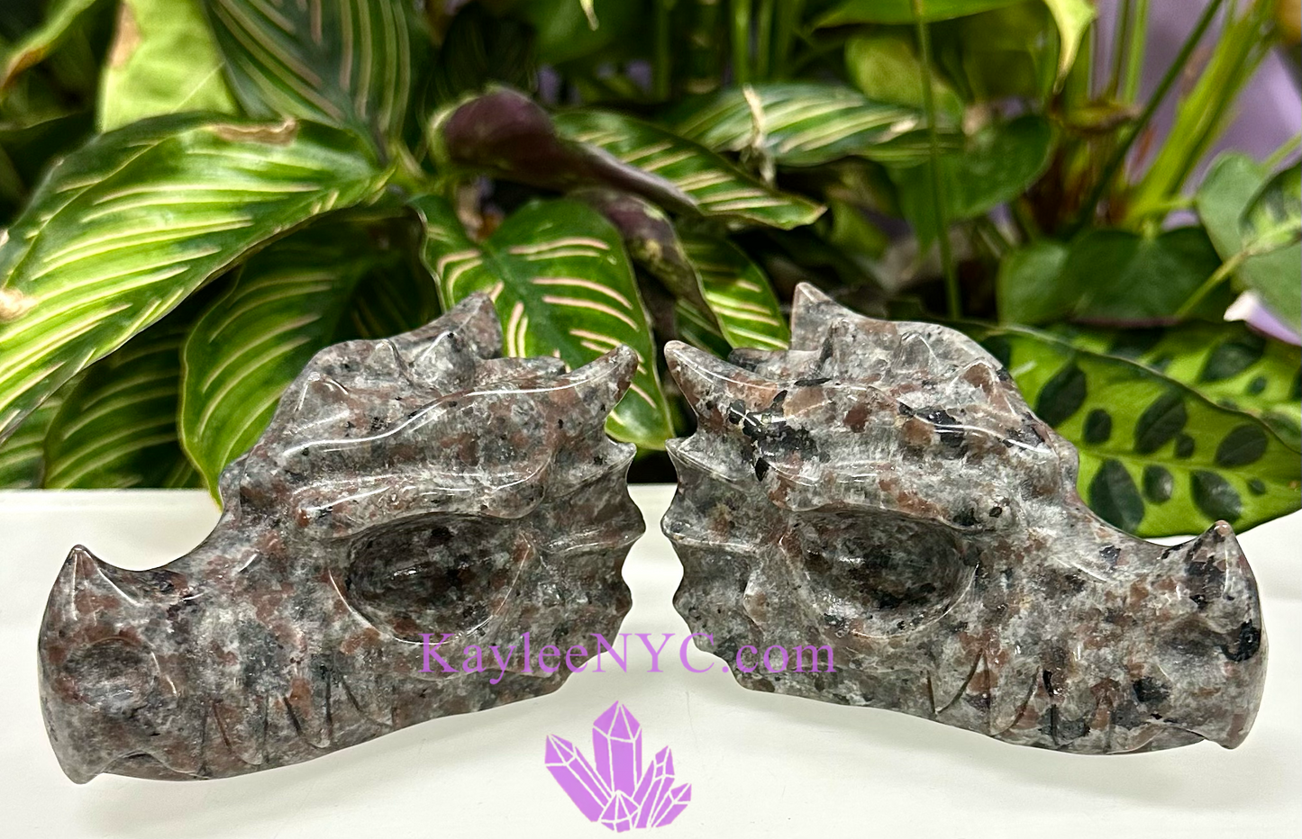 4 PCs Natural Yooperlite Dragon Head