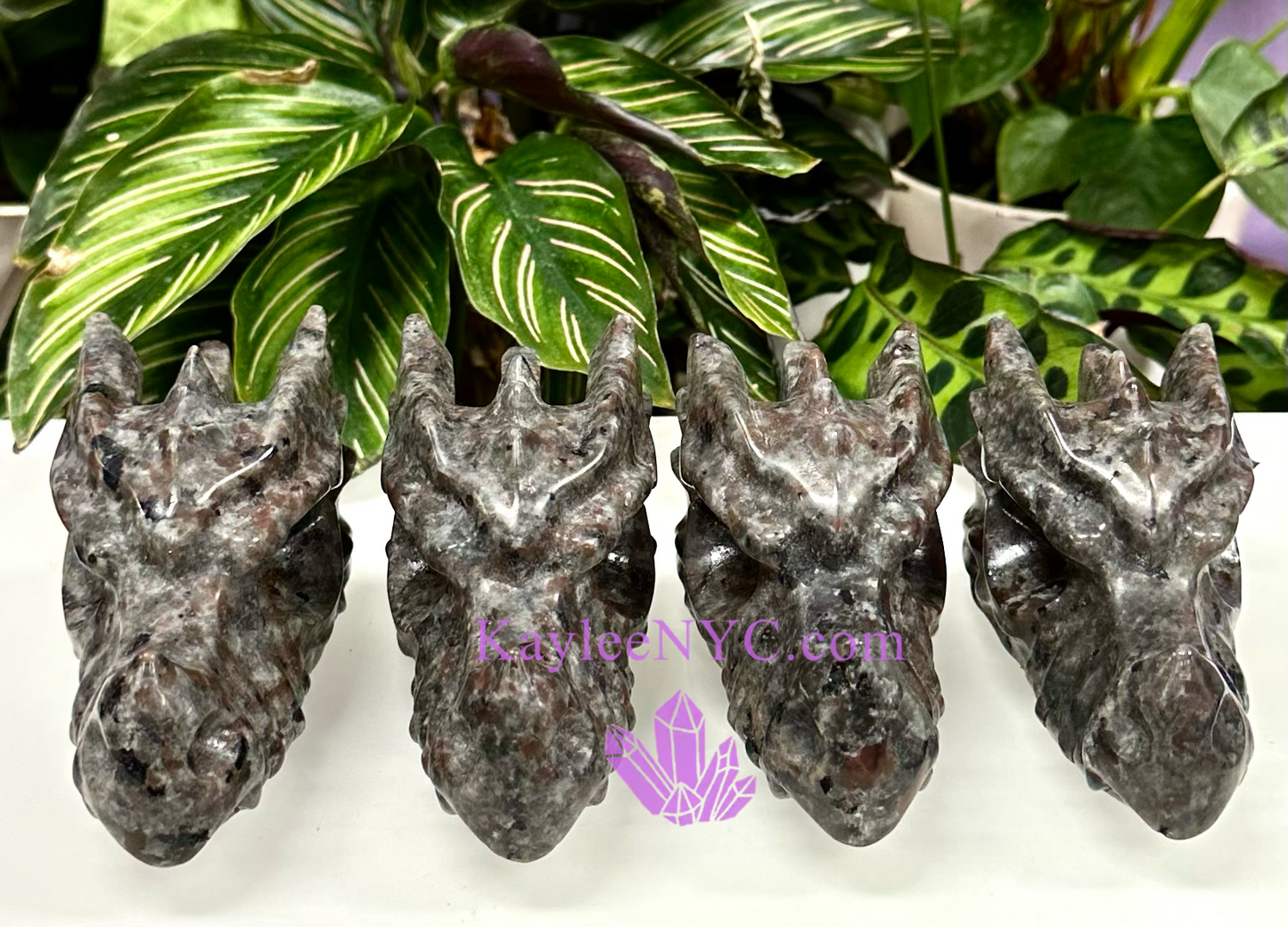 4 PCs Natural Yooperlite Dragon Head