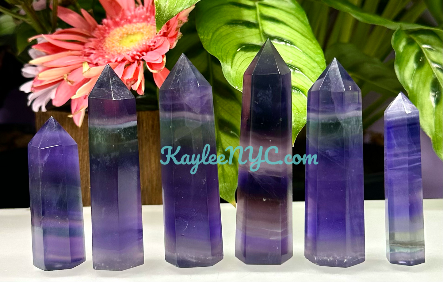 Wholesale Lot 1 Lb Natural Purple Fluorite Obelisk Tower Point Crystal Energy