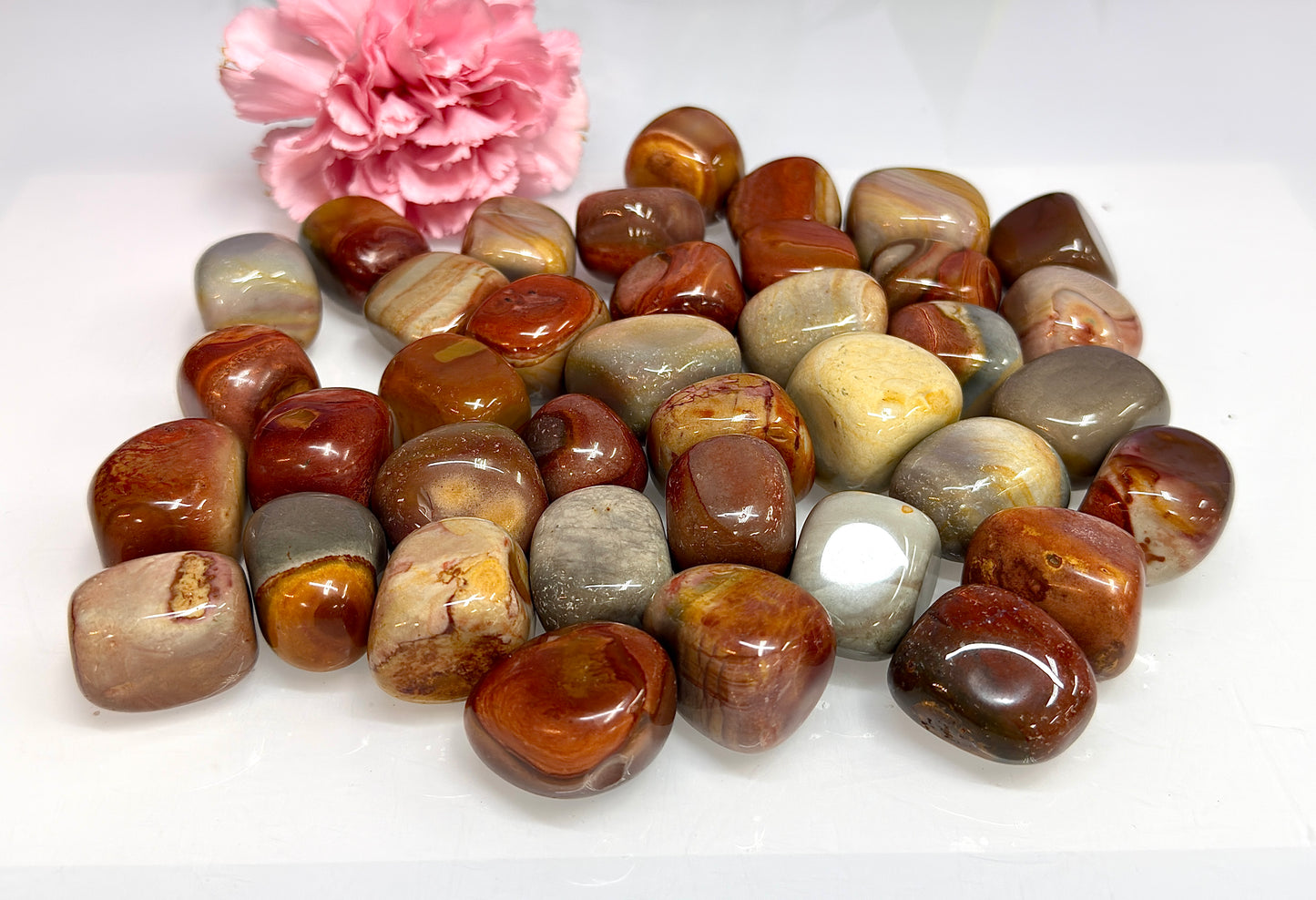 Wholesale Lot 2 lbs Natural Polychrome Jasper Tumble Crystal Nice Quality Healing Energy